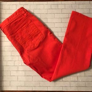 Tory Burch cropped slim boot jean